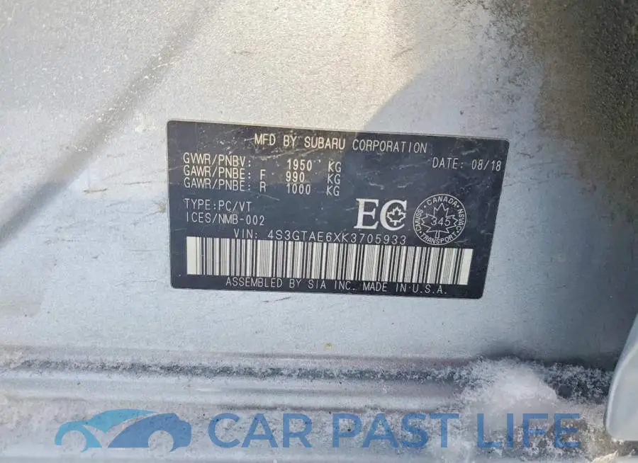 4S3GTAE6XK3705933# 12