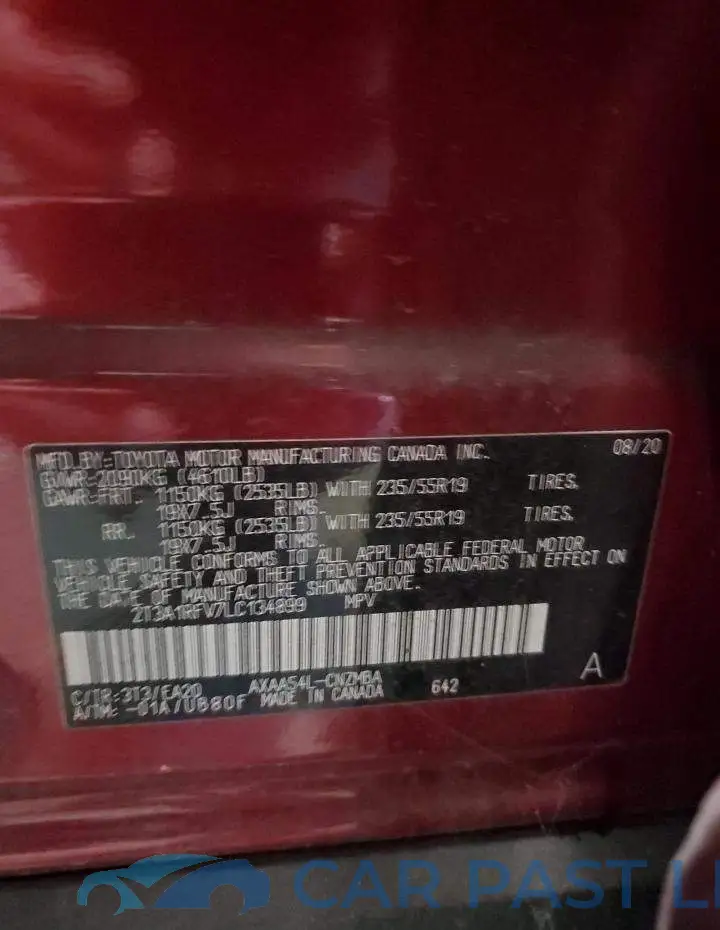 2T3A1RFV7LC134899# 13