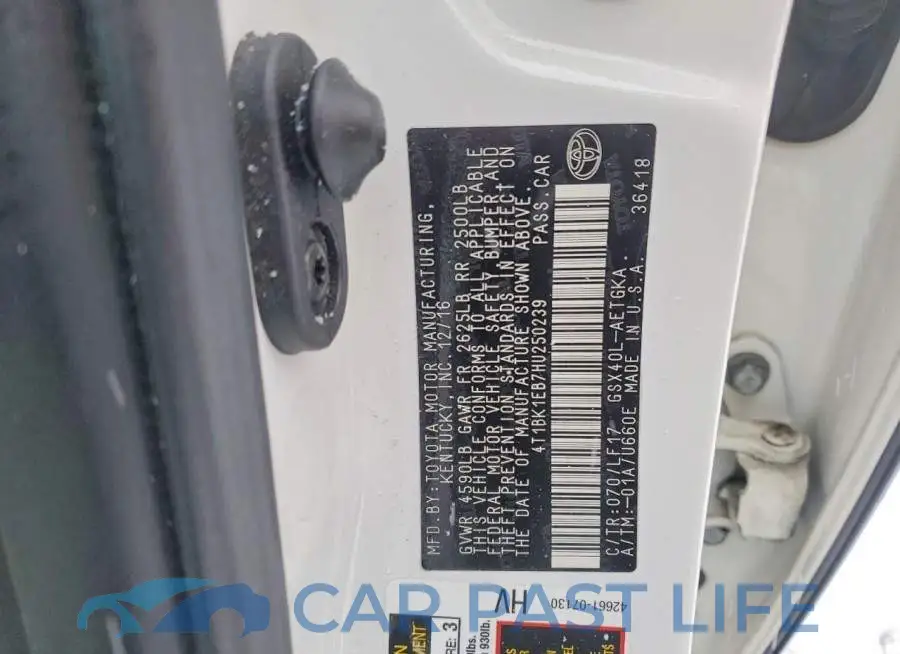 4T1BK1EB7HU250239# 12