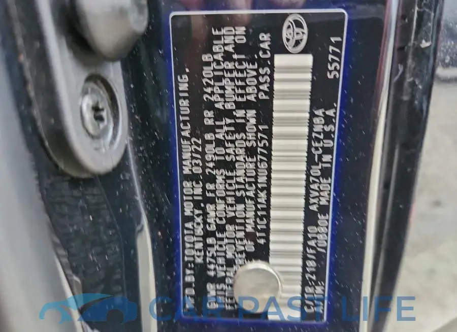 4T1C11AK1NU677571# 13