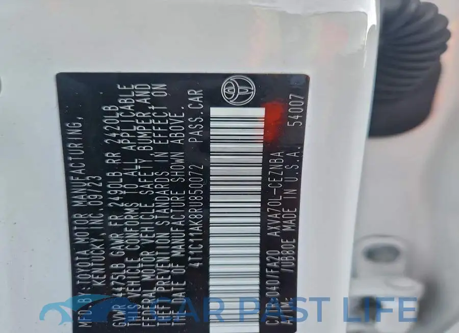4T1C11AK8RU850072# 13