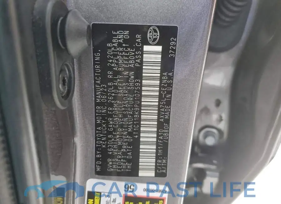 4T1C11BK9PU107593# 13