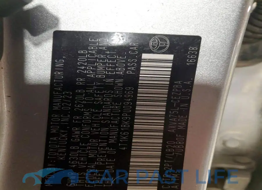 4T1K61BK9PU094969# 13