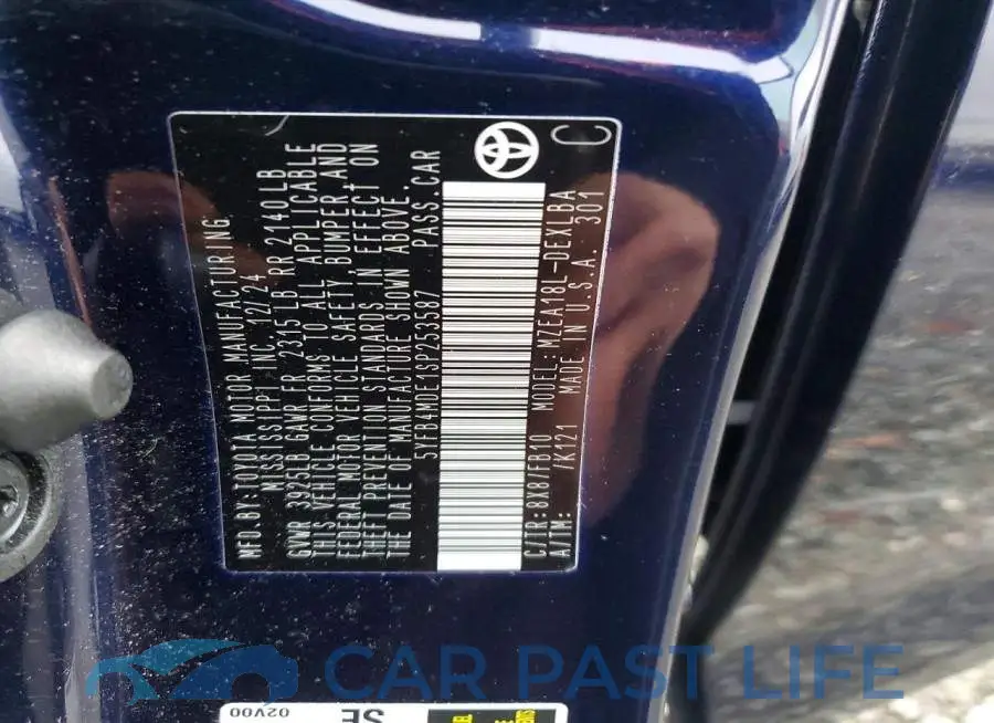 5YFB4MDE1SP253587# 13