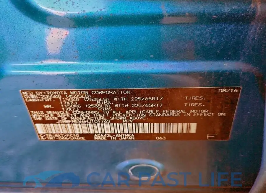 JTMWFREV6HJ101762# 13