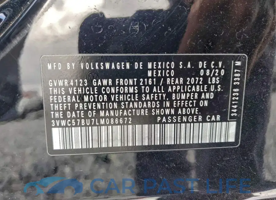 3VWC57BU7LM086672# 12