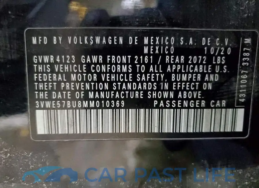 3VWE57BU8MM010369# 12