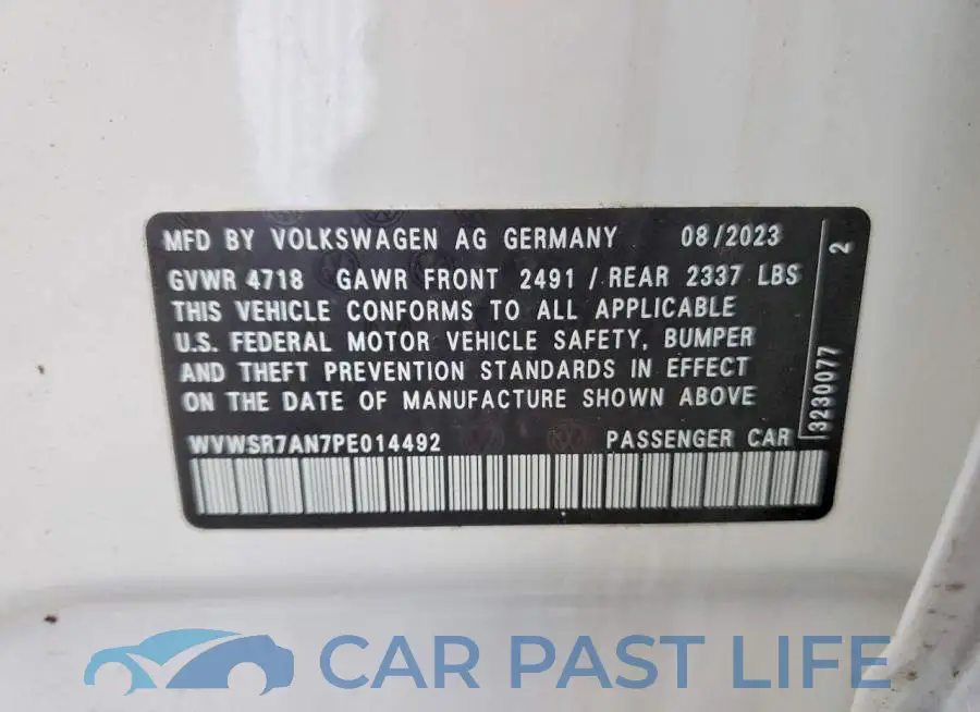 WVWSR7AN7PE014492# 12