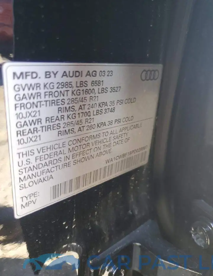 WA1CWBF18PD026897# 13