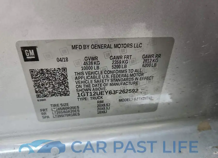 1GT12UEY6JF262592# 13