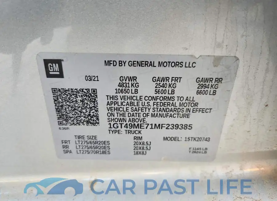 1GT49ME71MF239385# 12