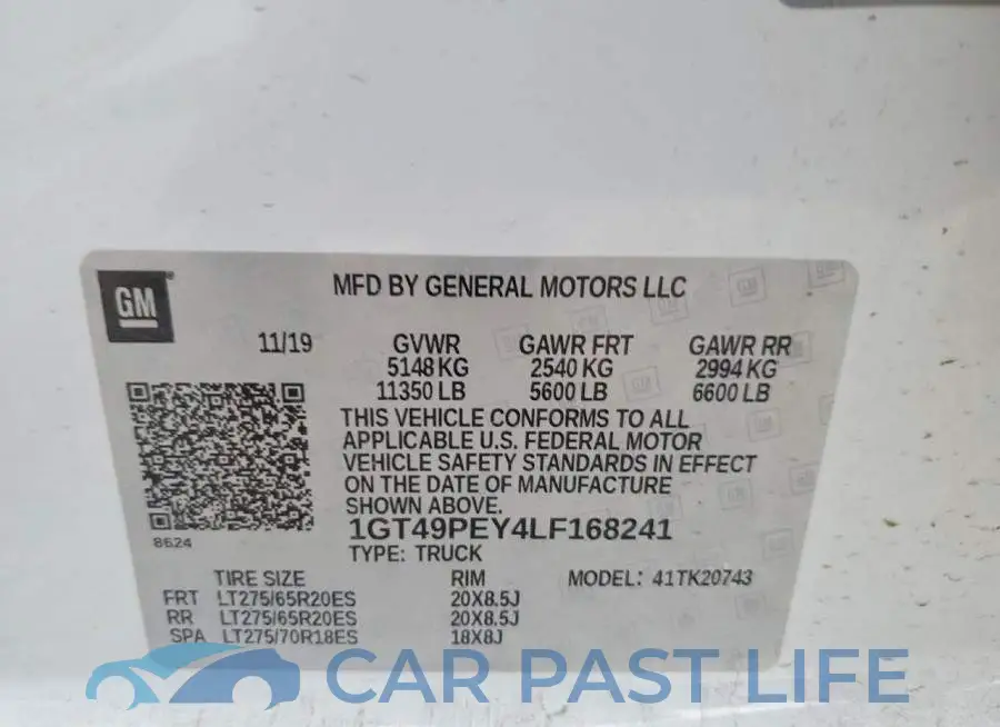 1GT49PEY4LF168241# 12