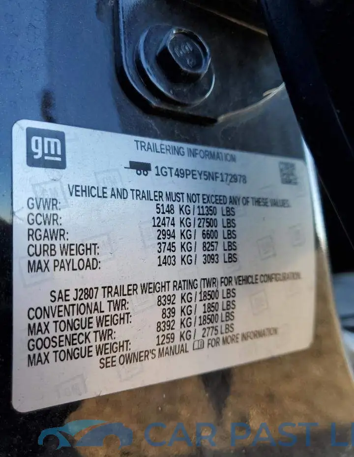 1GT49PEY5NF172978# 12