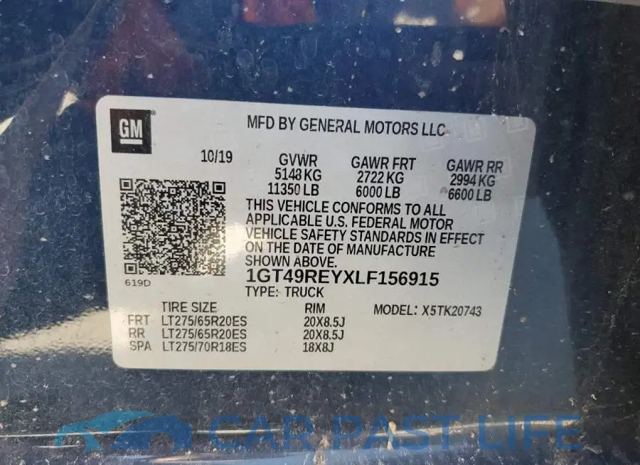 1GT49REYXLF156915# 12
