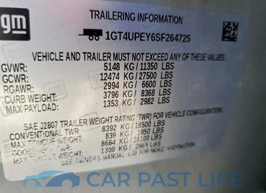 1GT4UPEY6SF264725# 13