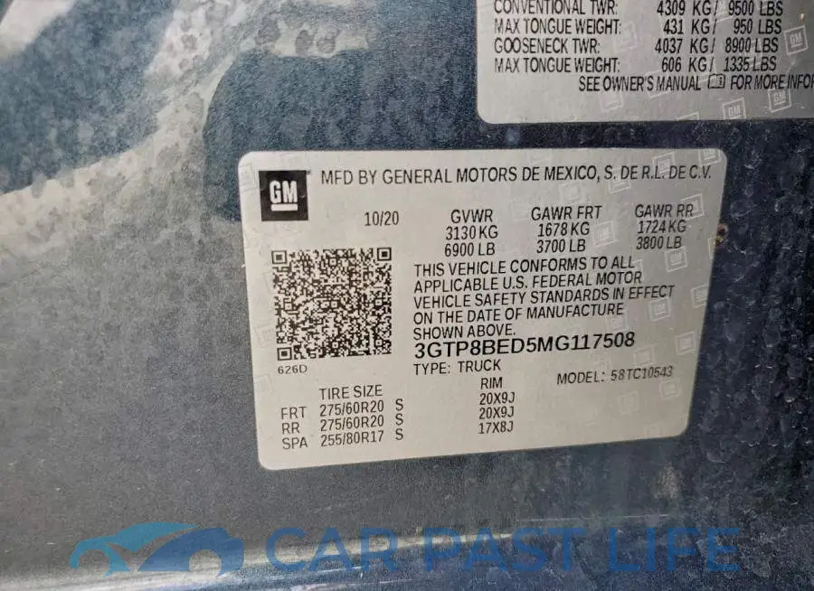 3GTP8BED5MG117508# 12