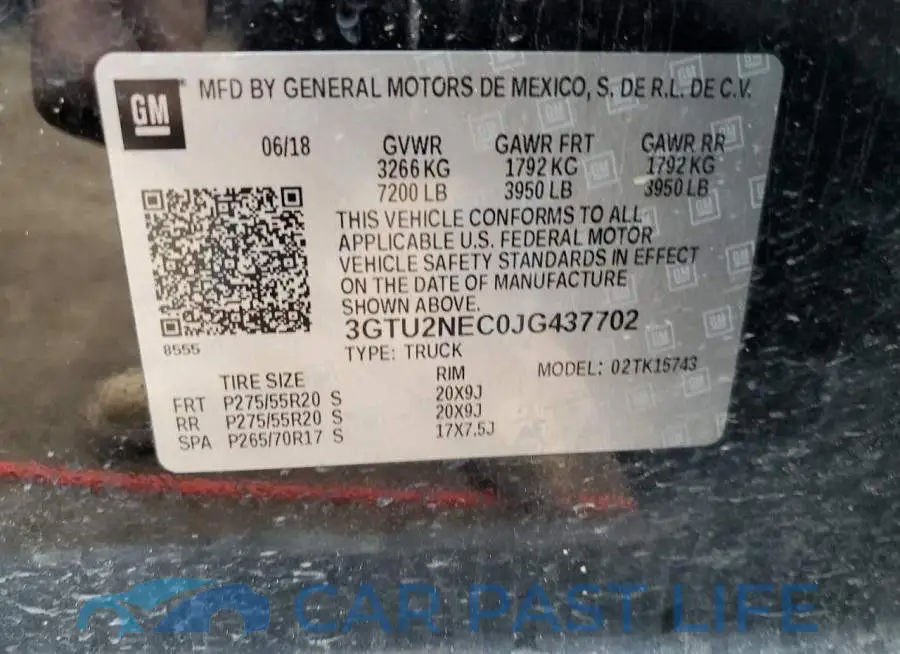 3GTU2NEC0JG437702# 12