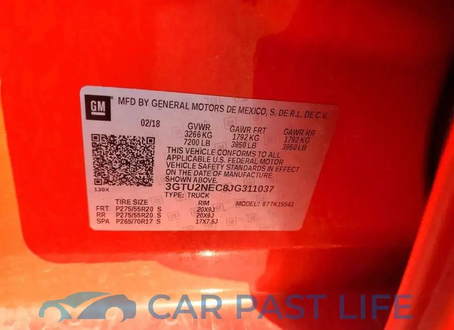 3GTU2NEC8JG311037# 12