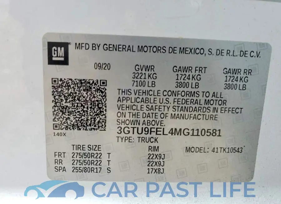 3GTU9FEL4MG110581# 12
