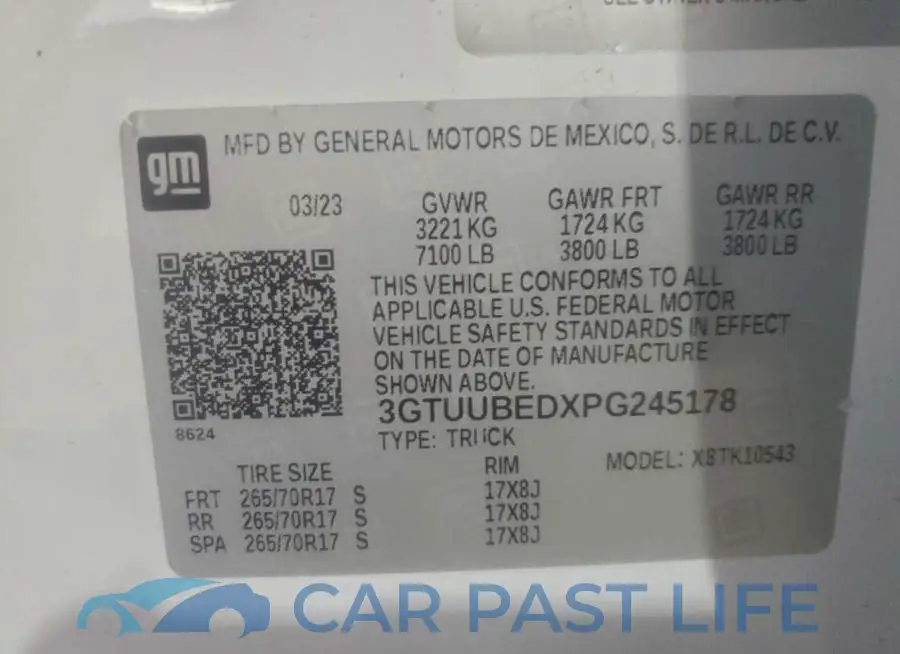 3GTUUBEDXPG245178# 13