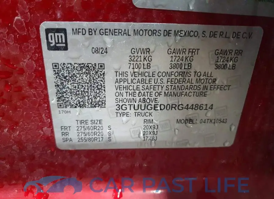 3GTUUGED0RG448614# 12