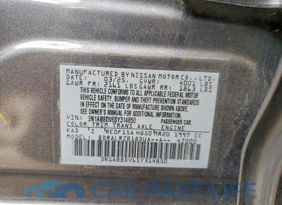 3N1AB8DV6SY314850# 12