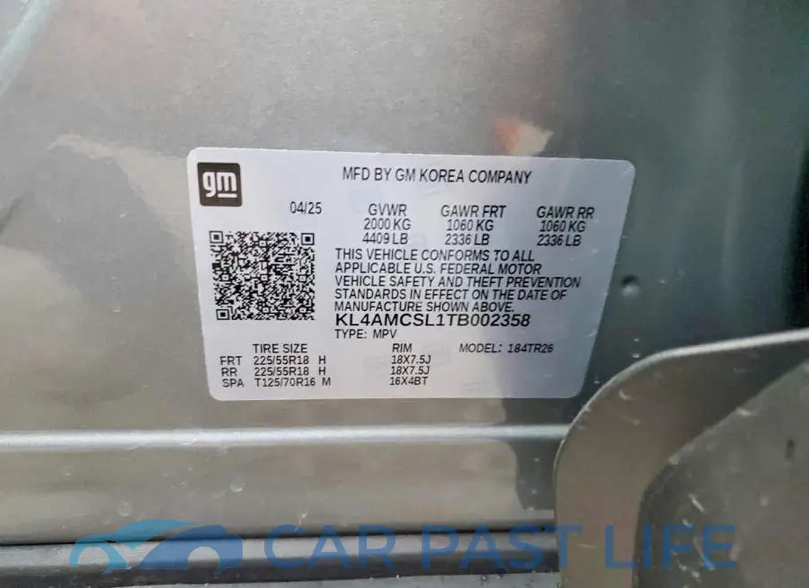 KL4AMCSL1TB002358# 12