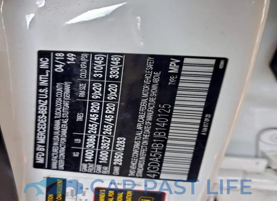 4JGDA5HB1JB140125# 13