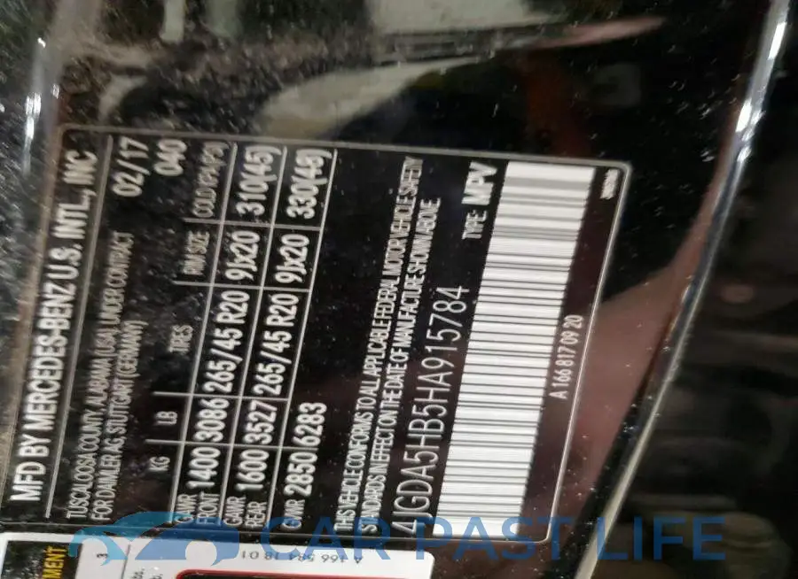 4JGDA5HB5HA915784# 13