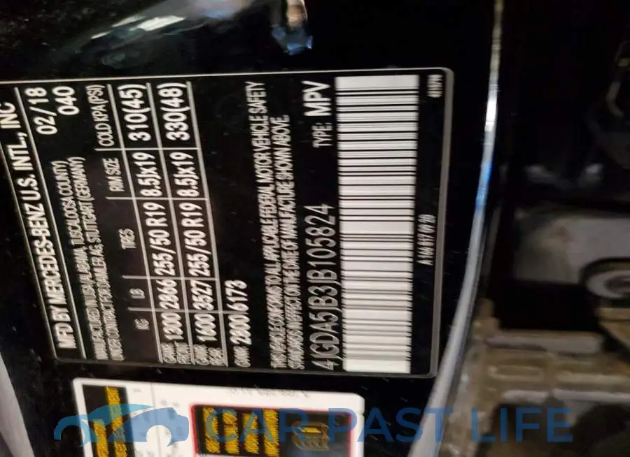 4JGDA5JB3JB105824# 12