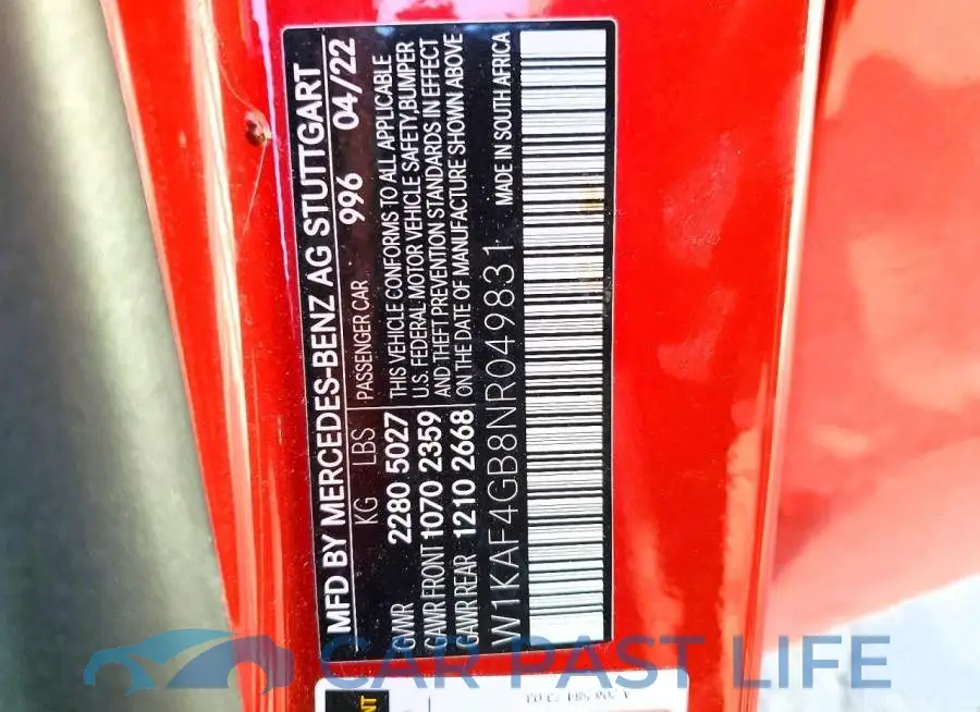 W1KAF4GB8NR049831# 13