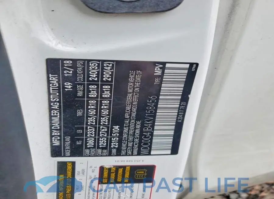 WDC0G4JB4KV158456# 14