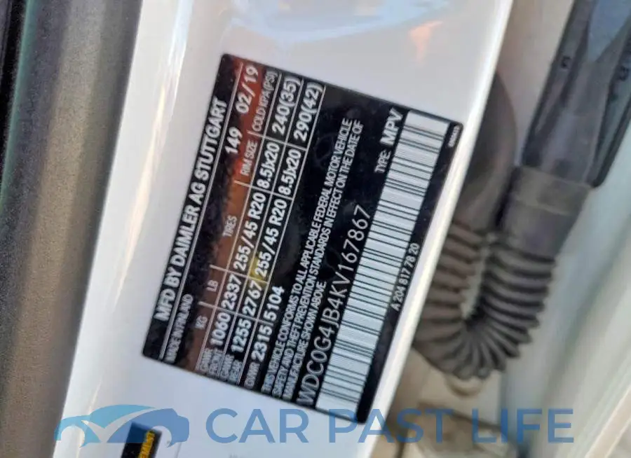WDC0G4JB4KV167867# 14
