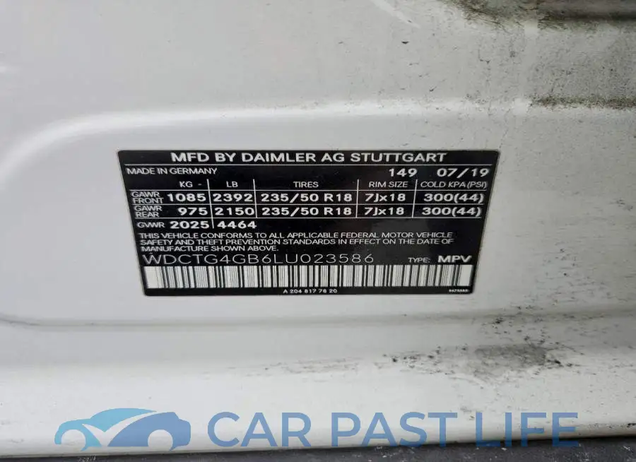 WDCTG4GB6LU023586# 13