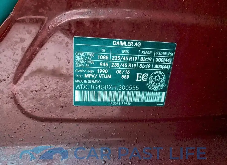 WDCTG4GBXHJ300555# 13