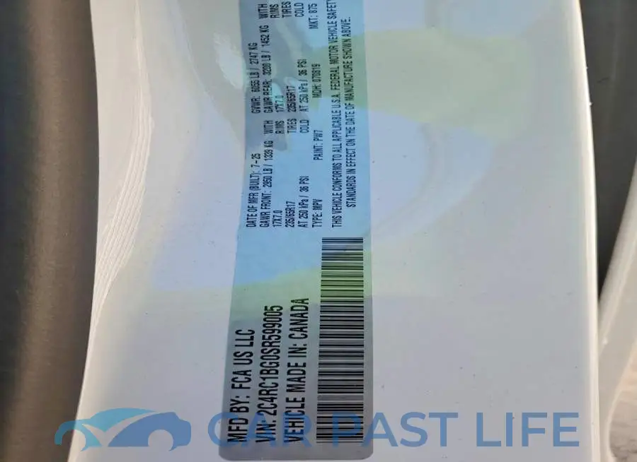 2C4RC1BG0SR599005# 14