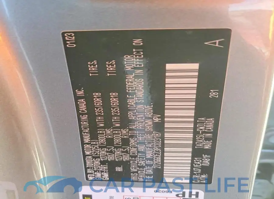 2T2GGCEZ3PC023187# 13