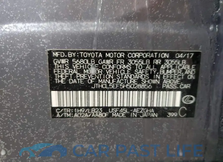 JTHCL5EF5H5028856# 12