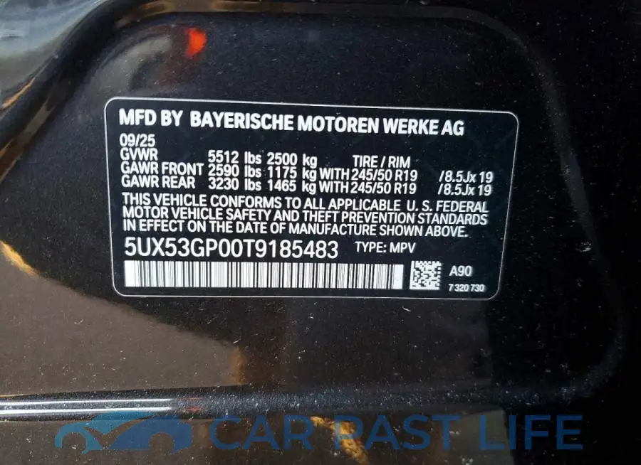 5UX53GP00T9185483# 13