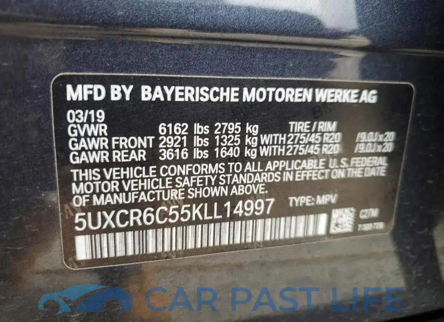 5UXCR6C55KLL14997# 14