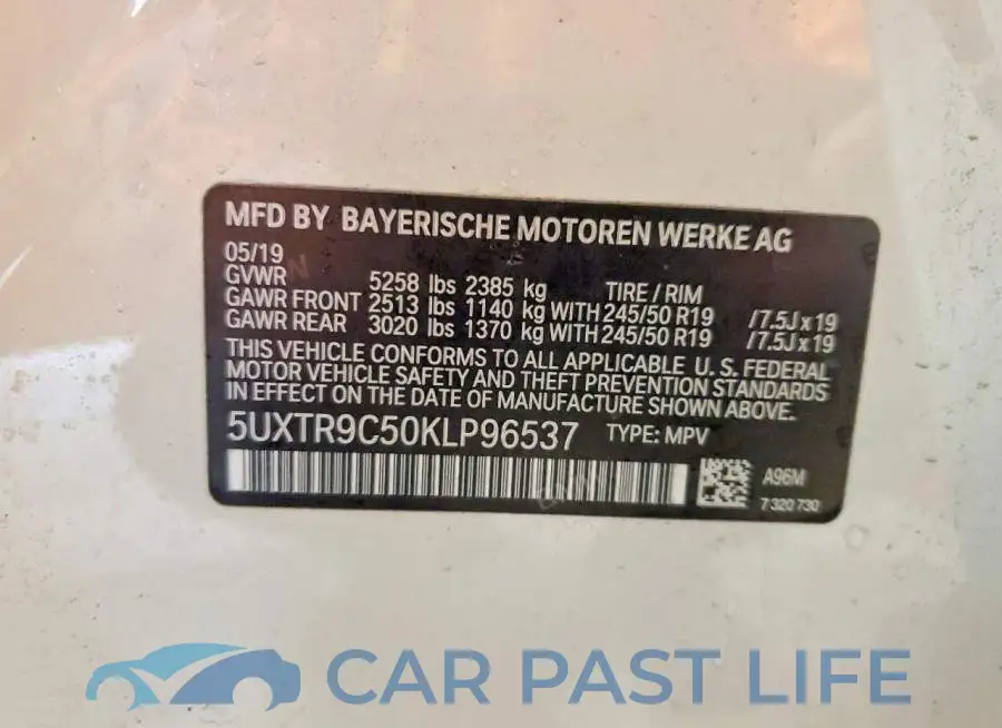 5UXTR9C50KLP96537# 14