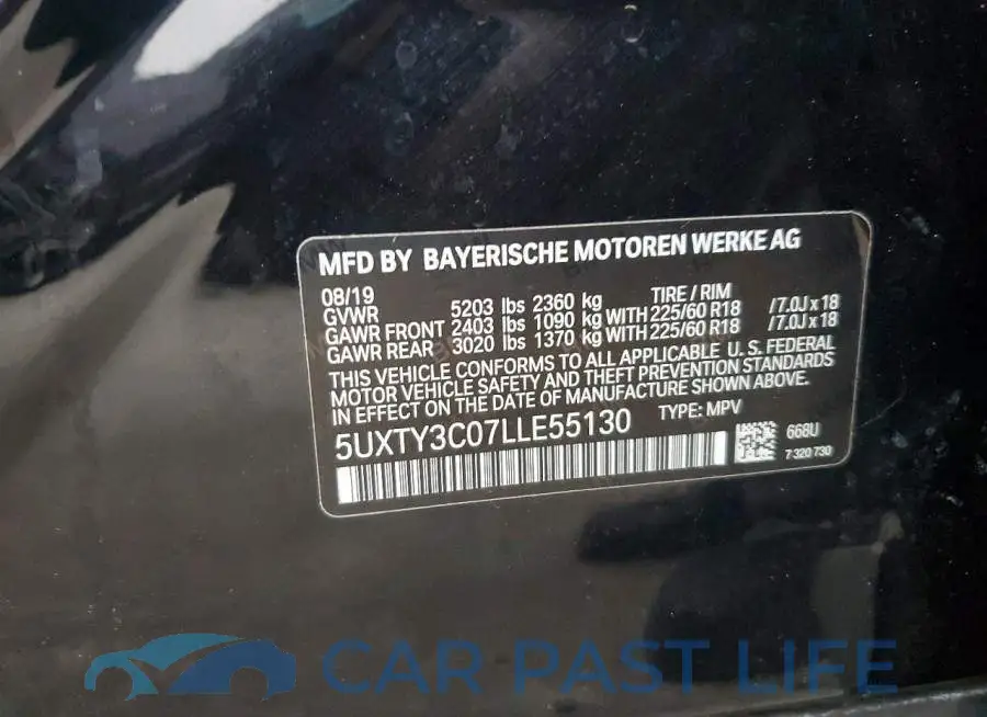 5UXTY3C07LLE55130# 13