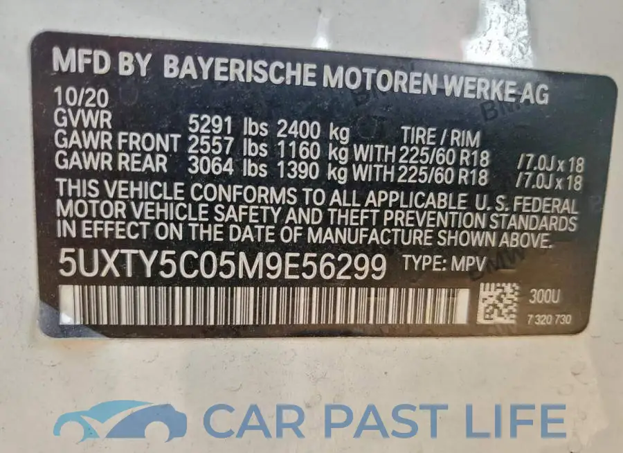 5UXTY5C05M9E56299# 14