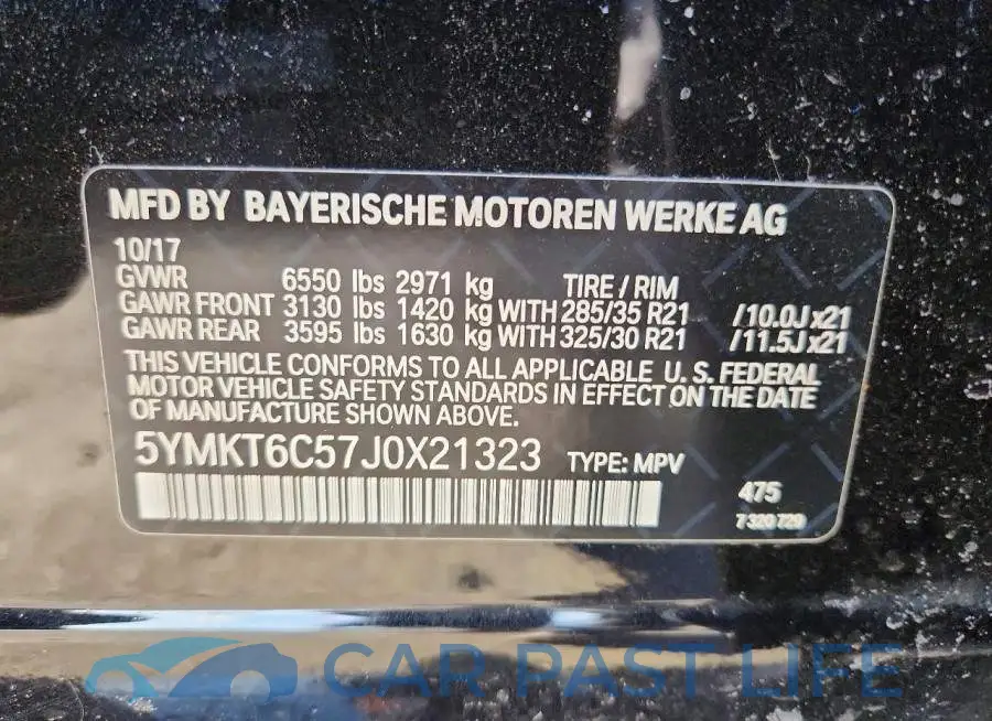 5YMKT6C57J0X21323# 13