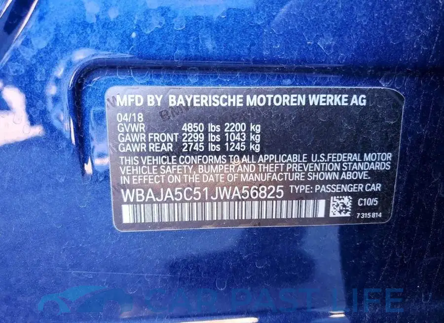 WBAJA5C51JWA56825# 12