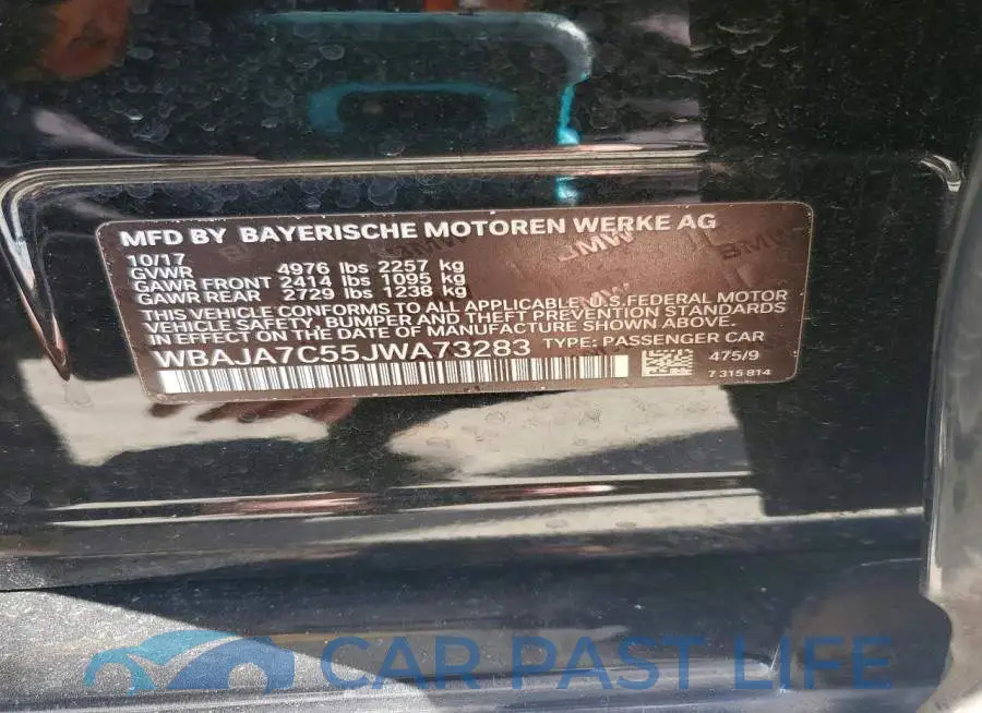 WBAJA7C55JWA73283# 12