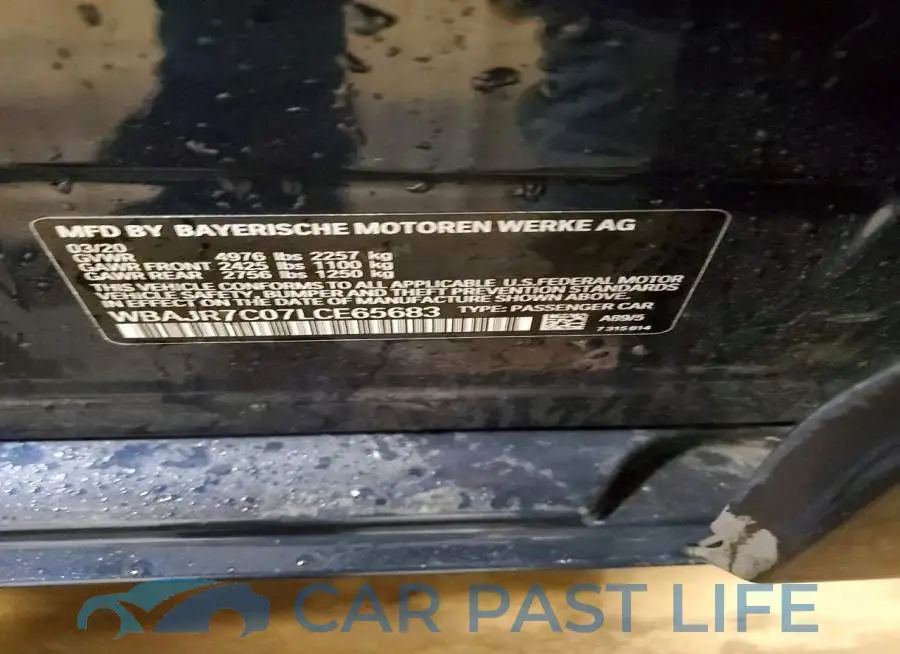 WBAJR7C07LCE65683# 13