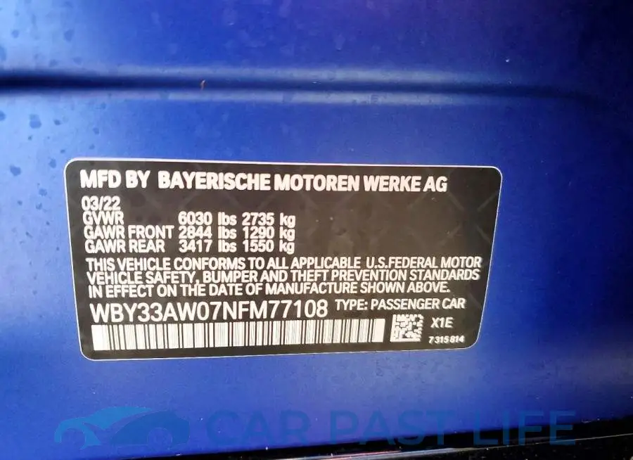 WBY33AW07NFM77108# 12