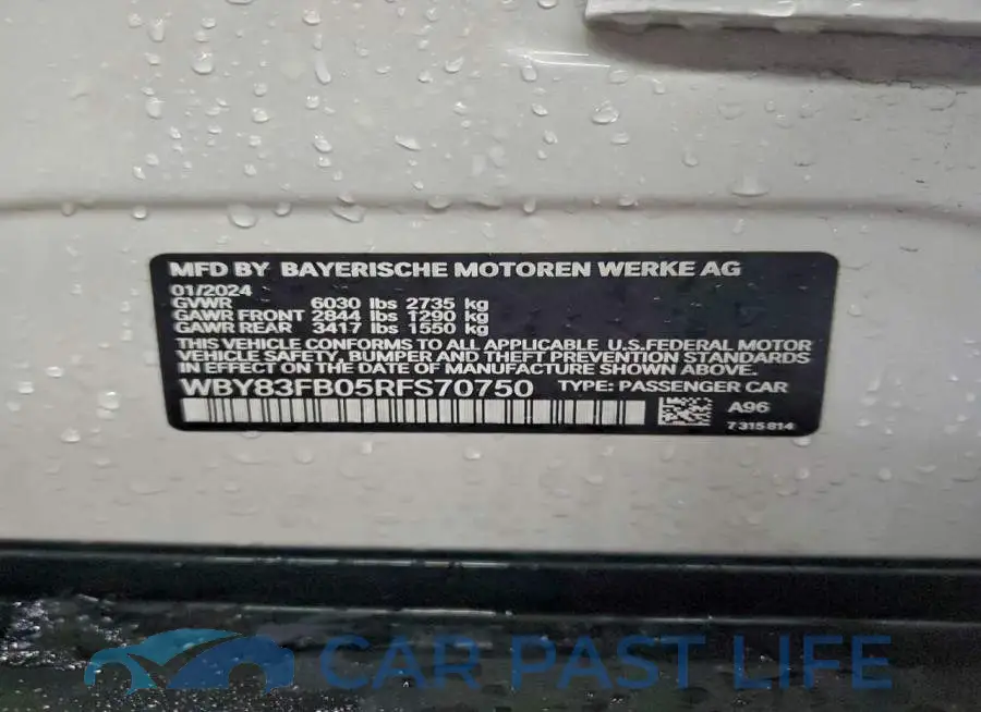 WBY83FB05RFS70750# 12