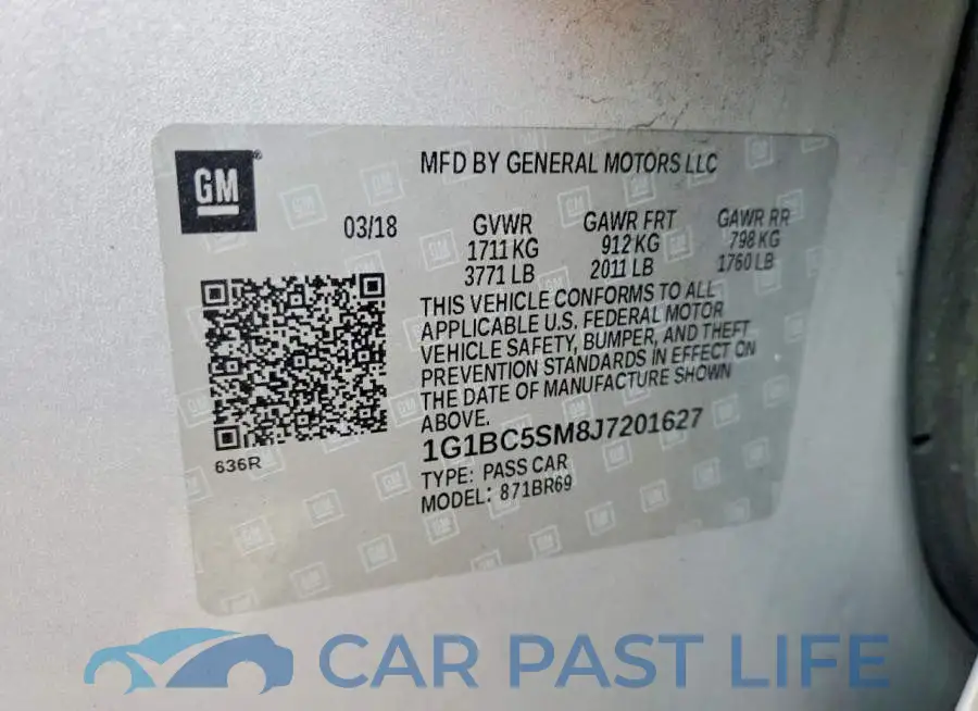 1G1BC5SM8J7201627# 12